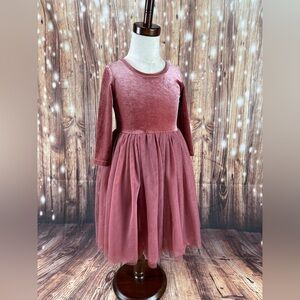 Taylor Joelle Velvet + Tulle Hi-Lo Dress